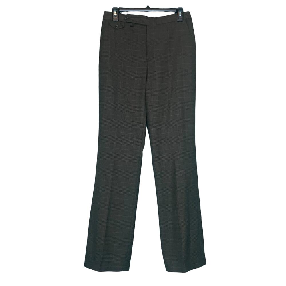 Chaps green plaid wool straight legs vintage pants size 4